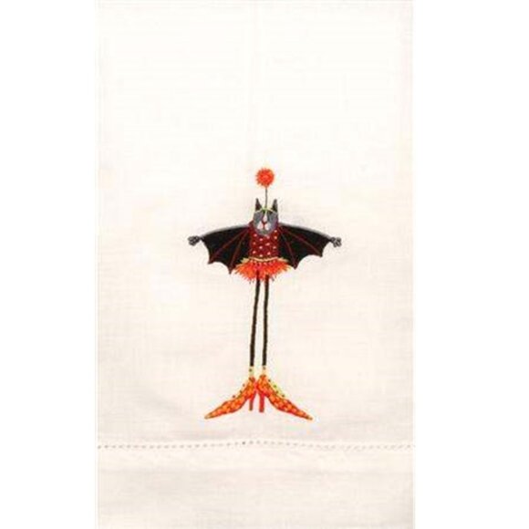 Patience Brewster Krinkles Halloween Ballerina Bat Cat Towel - Picture 1 of 3